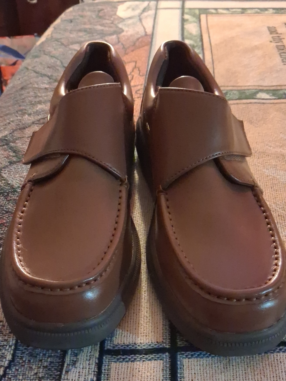 Classic Men's Brown Velcro Dress Loafers By Hush Puppies